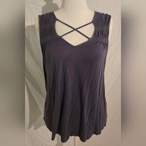 Maurices Navy Crisscross Tank Top